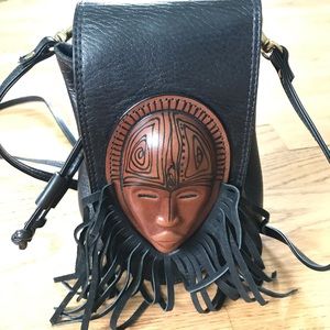 All leather African mask backpack!